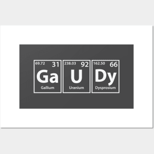 Gaudy (Ga-U-Dy) Periodic Elements Spelling Posters and Art